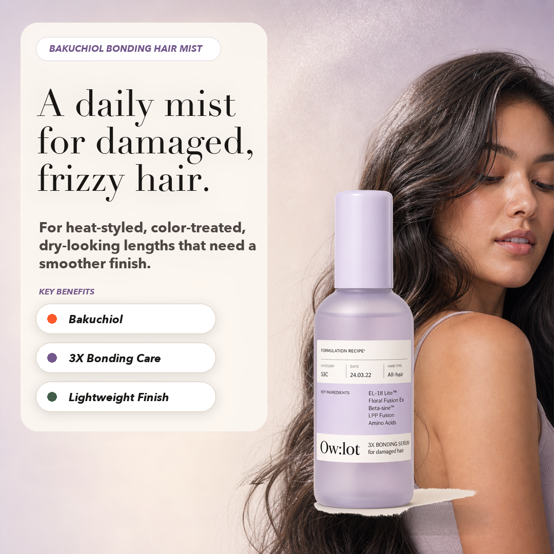Ow:lot daily mist detail image for damaged and frizzy hair